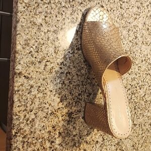 AdrienneVittadini 8M 3" gold snakeskin women's shoe gorgeous